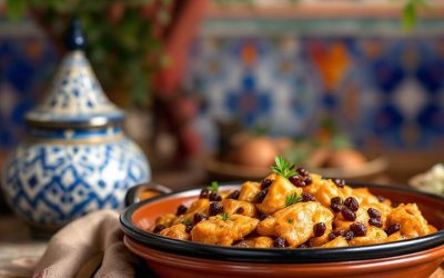 Tajine de Poulet au Miel et Raisins secs