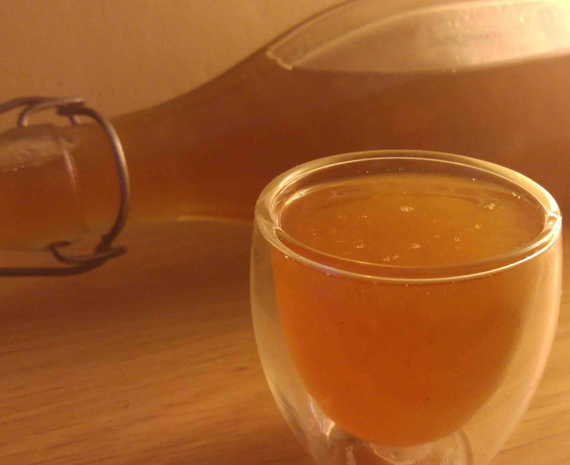 Calvados et gelée de pomme en granité