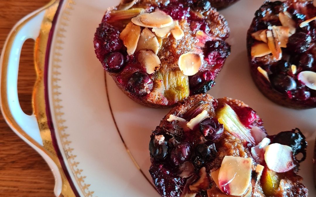 Muffins Rhubarbe Fruits rouge Thermomix
