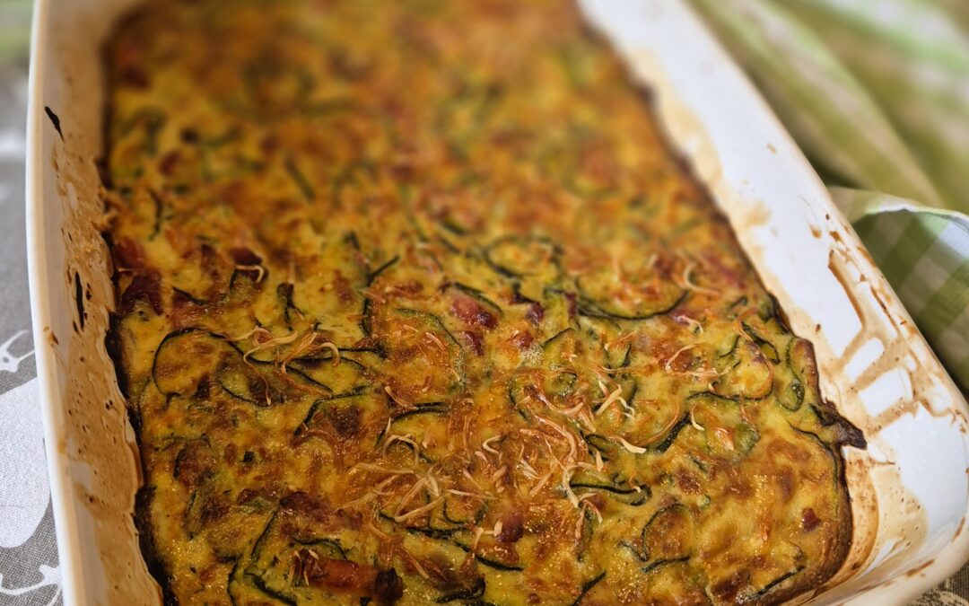Flan de courgettes aux lardons