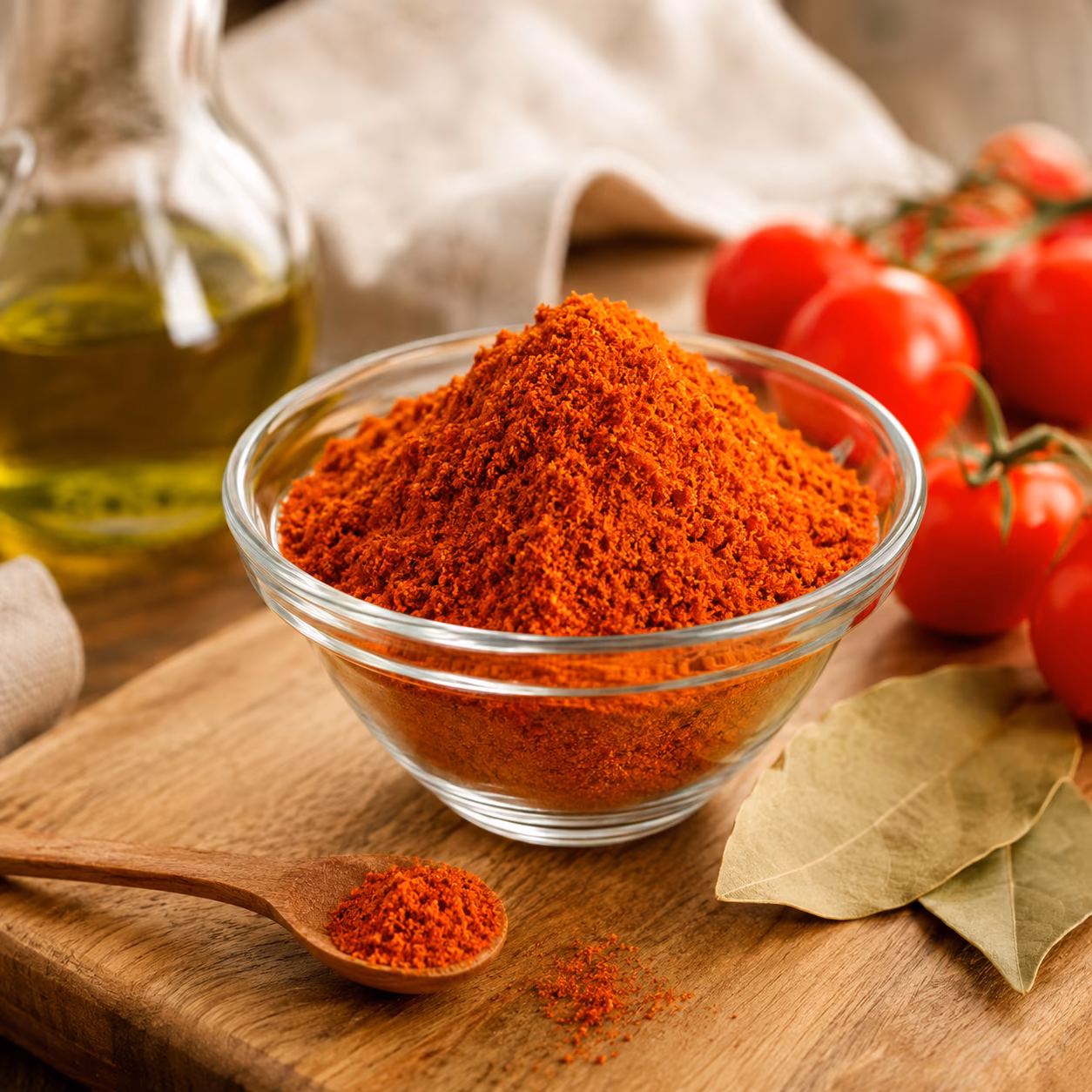 Petit pot de mélange d'épices tandoori masala maison poudre orangée et parfumée avec épices entières disposées autour, réalisé au Thermomix TM5 TM6, recette tandoori masala maison indien authentique