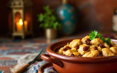 Tajine de Poulet au Miel et Raisins secs Thermomix