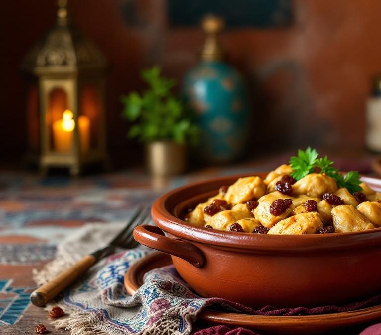 Tajine de Poulet au Miel et Raisins secs Thermomix
