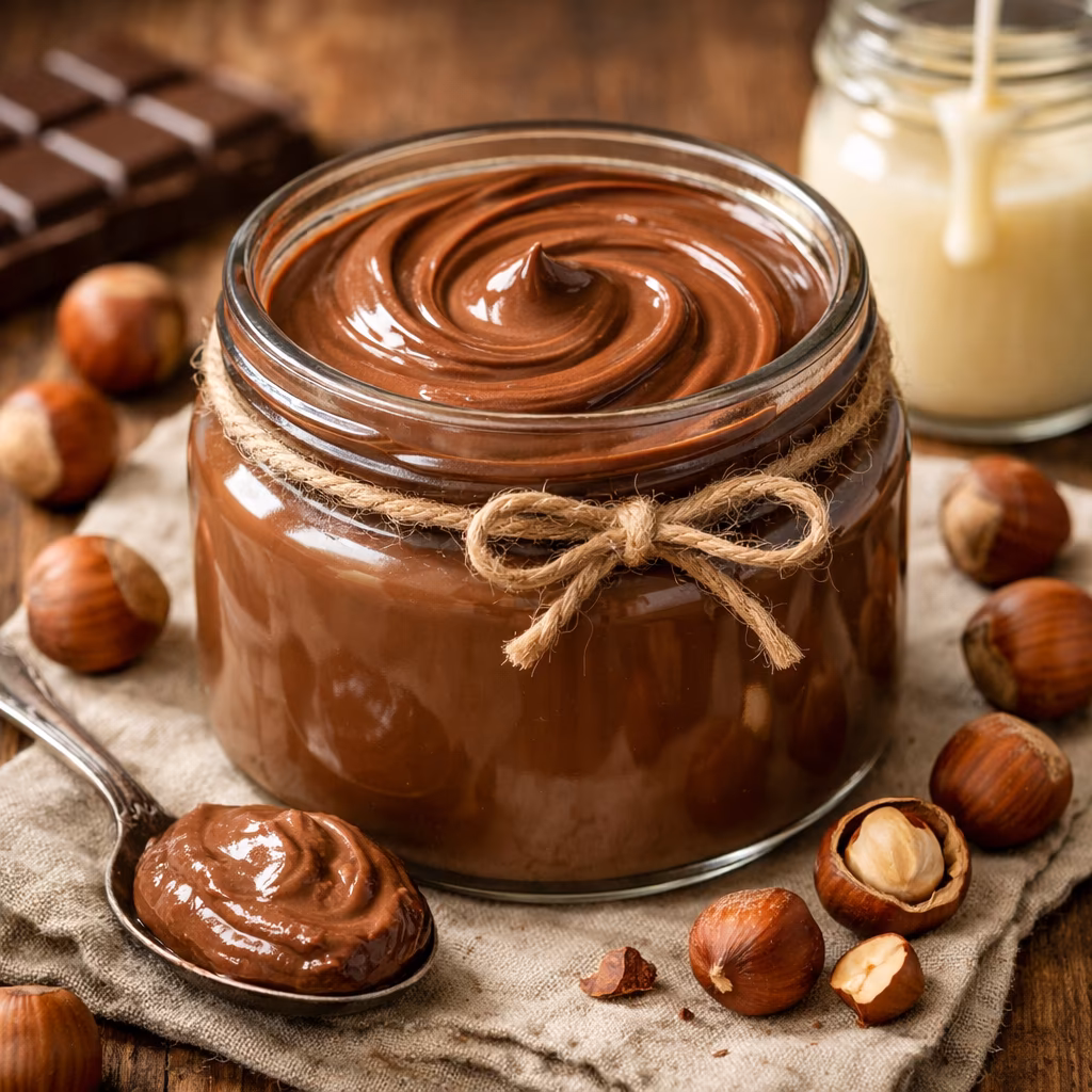 Pot de la meilleure pâte à tartiner au Thermomix, chocolatée et crémeuse